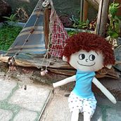 Muñeco de tela, Vicente pequeño un muñeco que hice de mi hijo que tiene TEA y para él . Character Design project by JOHANA ABERASTEGUY - 02.08.2023