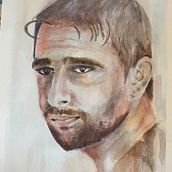 Mi proyecto del curso: Retrato artístico en acuarela. Artes plásticas, Pintura, Pintura em aquarela, e Desenho de retrato projeto de Patricia Salvador - 09.02.2023