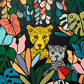 Mi proyecto del curso: Introducción a la pintura acrílica: crea un lienzo tropical. Projekt z dziedziny Malarstwo, Pattern design, Malarstwo akr i lowe użytkownika nataliaiturrieta - 09.02.2023