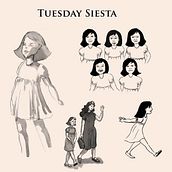 Tuesday Siesta - Character Design at TAFE. Character Design, and Traditional illustration project by Triz Avalon - 09.05.2021