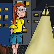 Un viaje a media noche. Traditional illustration, and Character Design project by Marta - 02.09.2023