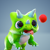 Star Dino / Adventure Island. Un proyecto de 3D, Diseño de personajes, Diseño de personajes 3D, Animación y Videojuegos de Alex Poveda Duarte - 17.03.2022