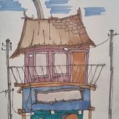 Casa . Sketching, Drawing, and Architecture project by Chantal Cerise - 02.01.2023