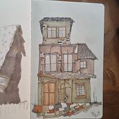 Case. Sketching, Architecture, and Drawing project by Chantal Cerise - 02.09.2023