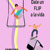 Samsung Galaxy Z Flip 3 5G . % Laura Illán tarafından hazırlanan Reklamcılık, Geleneksel illüstras, Ve on projesi - 02.10.2023