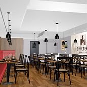 Chiltern Brasserie - Design concept . % Jonathan Bell tarafından hazırlanan İç Mimarlık, İç Tasarım, Ve Grafik Tasarım projesi - 02.08.2023
