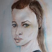 My project for course: Watercolor Portrait from a Photo. Een project van Traditionele illustratie, Aquarelschilderen y  Portrettekening van Virginia Lathey - 10.02.2023