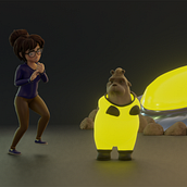 My project for course: Animating 3D Cartoon Characters in Blender. Un proyecto de 3D, Animación, Animación de personajes y Animación 3D de Xyreen Laderas - 11.02.2023