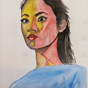 Pocahontas y mujer con turbante. Watercolor Painting project by yarafsi - 02.11.2023