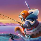 Fishing . Ilustrație tradițională de Dim Kiarras - 02.11.2023