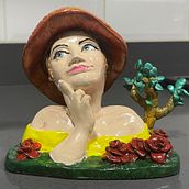 Soñadora - Escultura en plastilina epóxica. Character Design, Fine Arts, Sculpture, and Ceramics project by Percy Pajan Lan - 02.12.2023