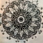 Mi proyecto del curso: El arte de dibujar mandalas: crea patrones geométricos. Drawing & Ink Illustration project by Susanna Curran - 02.12.2023