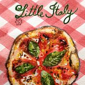 La Pizza de "Little Itlay" en San Diego, CA. Un proyecto de Pintura a la acuarela, Ilustración tradicional, Food St y ling				 de Yara - 12.02.2023