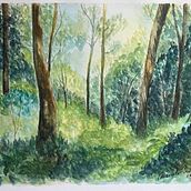 Mi proyecto del curso: “Sur Mágico” del curso Paisajes de ensueño con acuarela: plasma la luz. Watercolor Painting project by marcelamiranda51 - 02.12.2023