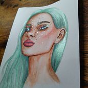 Mi proyecto del curso: Retrato ilustrado en acuarela. Traditional illustration, Fine Arts, Painting, Drawing, Watercolor Painting, Portrait Drawing, and Artistic Drawing project by Perla Prieto - 02.13.2023
