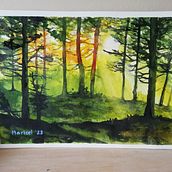 My project for course: Dreamy Watercolor Landscapes: Paint with Light. Projekt z dziedziny  Malarstwo i Malowanie akwarelą użytkownika maricelbotha - 13.02.2023