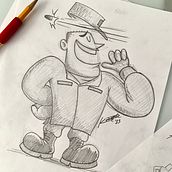 My project for course: Introduction to the Creation of Cartoon Style Characters. Un progetto di Illustrazione tradizionale, Character design e Disegno di Christian Acevedo - 13.02.2023