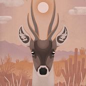 Taruca - Ilustración de fauna salvaje para libros infantiles. Un progetto di Illustrazione vettoriale, Illustrazione digitale e Illustrazione infantile di cvargasesq - 13.01.2023