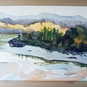 My project for course: Painting Realistic Watercolor Landscapes. Fine Arts, Painting, Sketching, Watercolor Painting, and Naturalistic Illustration project by jjbrynteg - 02.13.2023