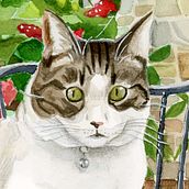 Pets watercolors. Watercolor Painting, and Traditional illustration project by Paula Ahumada - 02.13.2023