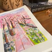 My project for course: Landscape Painting with Gouache for Beginners . % Emilyn Amachi Faine tarafından hazırlanan Sanat ve El Sanatları, Geleneksel illüstras, on, Tablo, Çiçek ve Bitki Tasarımı, Guaj Bo, Ve ama projesi - 02.09.2022