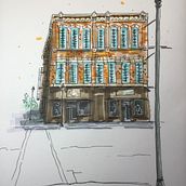 My project for course: Expressive Architectural Sketching with Colored Markers. Sketching, Drawing, Architectural Illustration, Sketchbook & Ink Illustration project by Diane Perry - 02.14.2023