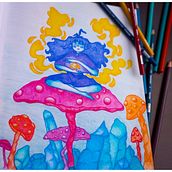 La maga Antheia, experta en aliviar las emociones de las criaturas del bosque. Ein Projekt aus dem Bereich Design von Figuren, Skizzenentwurf, Bleistiftzeichnung, Zeichnung, Sketchbook, Traditionelle Illustration und Animation von Mafer Encinas - 13.02.2023