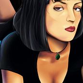 Mia Wallace. Un projet de Illustration traditionnelle, Cinéma, vidéo et télévision, Direction artistique, Conception de personnages, Design automobile, B, e dessinée, Dessin, Art conceptuel, Dessin de portrait, Dessin numérique , et Peinture numérique de David Calvachi - 14.02.2023