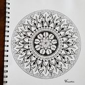 Meu projeto do curso: A arte de desenhar mandalas: crie padrões geométricos. Drawing & Ink Illustration project by Carmem Veruska - 02.14.2023