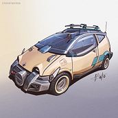 Cybercars . Un projet de Illustration traditionnelle, Design automobile et Illustration numérique de Cătălin ARt - 22.10.2022