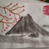 Mi proyecto del curso: Ilustración en acuarela con influencia japonesa. Een project van Traditionele illustratie,  Tekening y Aquarelschilderen van Lando Zamora - 15.02.2023