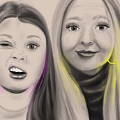 Faces. Projekt z dziedziny Trad, c i jna ilustracja użytkownika Erika Schwab - 03.01.2023