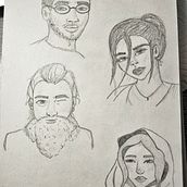 Mi proyecto del curso: Sketchbook de retrato: creación de personajes. Un progetto di Bozzetti, Disegno, Disegno di ritratti e Sketchbook di Marta Sáenz - 15.02.2023