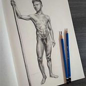 Meu projeto do curso: Desenho realista da figura humana - @caoliart. Traditional illustration, Fine Arts, Sketching, Pencil Drawing, Drawing, Realistic Drawing, and Figure Drawing project by a_caoliart - 03.15.2023