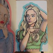 The dancing girl. Un proyecto de Pintura, Creatividad, Dibujo de Retrato y Sketchbook de Denise Wolter - 05.02.2023