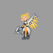 My project for course: Introduction to Character Design in Pixel Art (Mercy). Character Design, Video Games, Pixel Art, and Game Design project by Darren Rook - 02.11.2023