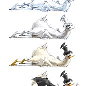 Giant Duck Crash Landing Ein Projekt aus dem Bereich Design von Figuren und Traditionelle Illustration von Florian Satzinger - 16.02.2023
