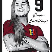 Seleccion Venezolana de futbol femenino . Projekt z dziedziny Trad, c, jna ilustracja, Projektowanie graficzne, R, sunek c i frow użytkownika Starlin Ochoa Cortesia - 27.12.2022