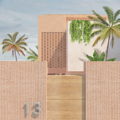 Mi proyecto del curso: Representación gráfica de proyectos arquitectónicos. Architecture, Graphic Design, Interior Architecture, Interior Design, Landscape Architecture, Collage, Digital Architecture, and Architectural Illustration project by Karen - 02.16.2023
