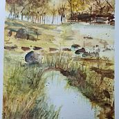 Meu projeto do curso: Paisagens naturais em aquarela. Fine Arts, Painting, and Watercolor Painting project by Rossana Masiero - 02.16.2023