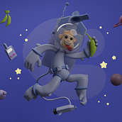 Meu projeto do curso: Criação de personagens 3D com Blender. Un proyecto de 3D, Diseño de personajes, Modelado 3D, Diseño de personajes 3D y Diseño 3D de renatoperesdesouza - 17.02.2023