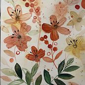 My project for course: Artistic Floral Watercolor: Connect with Nature. Un proyecto de Ilustración tradicional, Pintura, Pintura a la acuarela e Ilustración botánica de nailsbynathaly - 15.02.2023
