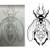 Mi proyecto del curso: Diseño de tatuajes artísticos con efectos dorados en Procreate. Projekt z dziedziny Trad, c, jna ilustracja, Ilustracja c, frowa i Projektowanie tatuaż użytkownika Montse Daganzo - 17.02.2023