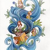 Mon projet du cours :  Techniques d'aquarelle pour des illustrations féériques. Un progetto di Illustrazione tradizionale, Disegno, Pittura ad acquerello e Illustrazione editoriale di Steph Eve - 17.02.2023