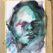 Mijn project van de cursus: Artistiek portretteren met aquarel. Fine Arts, Painting, Watercolor Painting, and Portrait Drawing project by Nienke Hartog - 02.17.2023