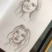 Mi proyecto del curso: Sketchbook de retrato: explora el rostro humano. Esboçado, Desenho, Desenho de retrato, Desenho artístico, e Sketchbook projeto de Maryann Urteaga Perla - 18.02.2023
