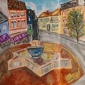 My project for course: Pictorial Sketchbook with Gouache. Projekt z dziedziny Trad, c, jna ilustracja, Sketching,  R, sunek,  R, sunek architektoniczn, Sketchbook i Malowanie gwaszami użytkownika Renata Brito - 18.02.2023
