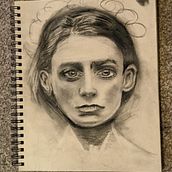 My project for course: Artistic Charcoal Portraiture: Creating Atmosphere. Ilustração tradicional, Artes plásticas, Desenho, Desenho de retrato, Desenho realista, e Desenho artístico projeto de rosie - 18.02.2023