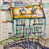 Expressive Architectural Sketching with Colored Markers - Whitbey Yorkshire. Architecture, Traditional illustration, L, and scape Architecture project by Max Robertson - 02.19.2023