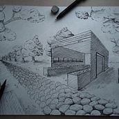 Examen PAU - Creación de un Quisco en un Entorno Natural. Ilustração tradicional, Desenho, Ilustração com tinta, e Desenho a lápis projeto de Ainhoa Venegas - 02.12.2022